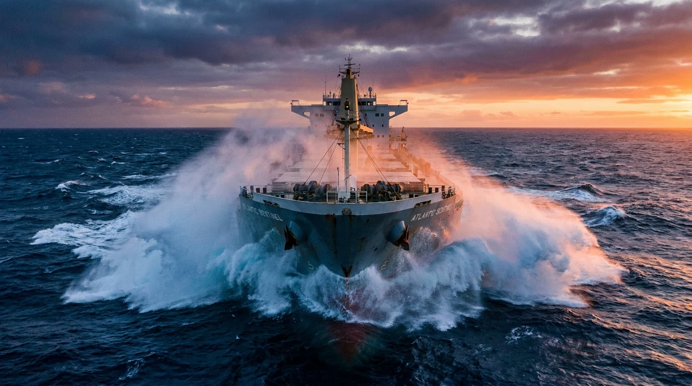 Ship bow at sea